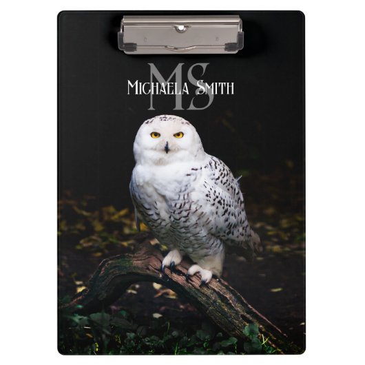 Rijkswintersnuffeluil (monogram) klembord (Voorkant)