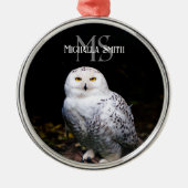 Rijkswintersnuffeluil (monogram) metalen ornament (Voorkant)