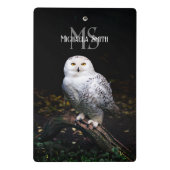 Rijkswintersnuffeluil (monogram) mini klembord (Achterkant)