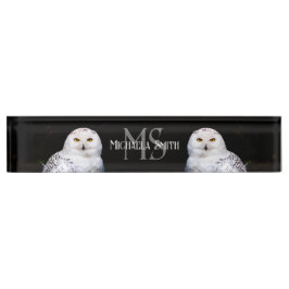 Rijkswintersnuffeluil (monogram) naambordje