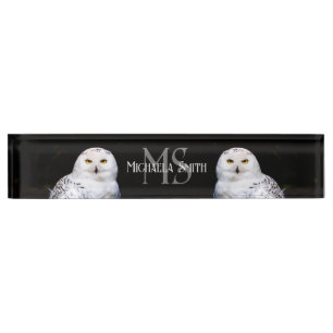 Rijkswintersnuffeluil (monogram) naambordje