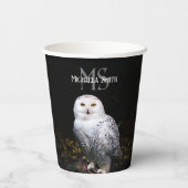 Rijkswintersnuffeluil (monogram) papieren bekers (Achterkant)