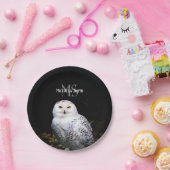 Rijkswintersnuffeluil (monogram) papieren bordje (Feest)