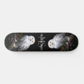 Rijkswintersnuffeluil (monogram) persoonlijk skateboard (Horizontaal)