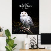 Rijkswintersnuffeluil (monogram) poster (Thuiskantoor)