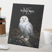 Rijkswintersnuffeluil (monogram) reclamebord met voetstuk (Insitu)