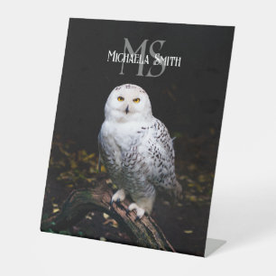 Rijkswintersnuffeluil (monogram) reclamebord met voetstuk