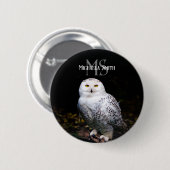 Rijkswintersnuffeluil (monogram) ronde button 5,7 cm (Voorkant /achterkant)