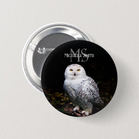 Rijkswintersnuffeluil (monogram) ronde button 5,7 cm (Voorkant /achterkant)