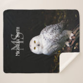 Rijkswintersnuffeluil (monogram) sherpa deken (Voorkant (horizontaal))