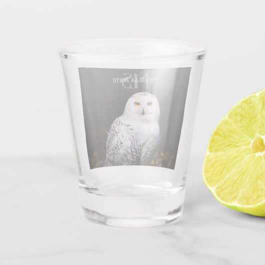 Rijkswintersnuffeluil (monogram) shot glas (Achterkant)