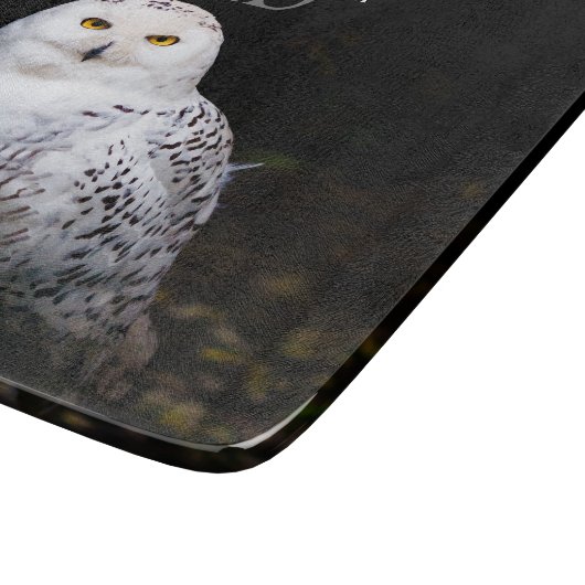 Rijkswintersnuffeluil (monogram) snijplank (Hoek)