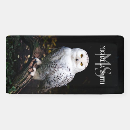 Rijkswintersnuffeluil (monogram) spandoek (Horizontaal)