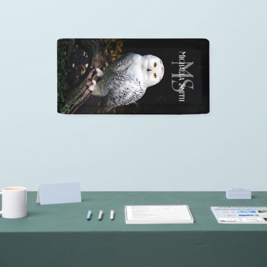 Rijkswintersnuffeluil (monogram) spandoek (Beurs)