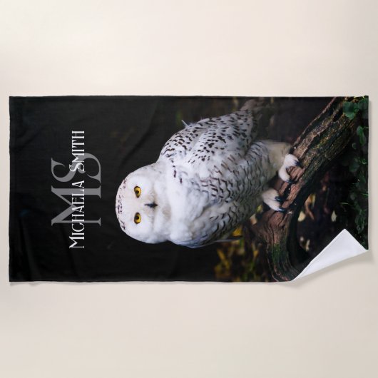 Rijkswintersnuffeluil (monogram) strandlaken (Voorkant)