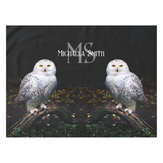 Rijkswintersnuffeluil (monogram) tafelkleed (Voorkant (Horizontaal))