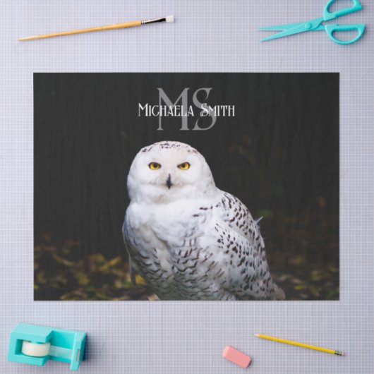 Rijkswintersnuffeluil (monogram) tissuepapier (Craft)