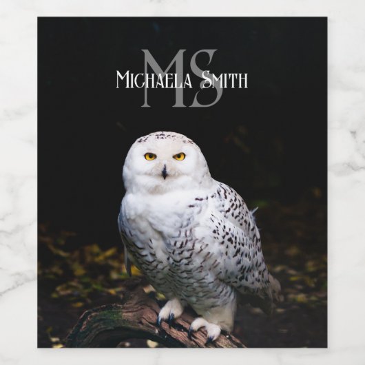 Rijkswintersnuffeluil (monogram) wijn etiket (Enkel label)