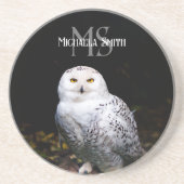 Rijkswintersnuffeluil (monogram) zandsteen onderzetter (Voorkant)