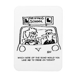 Rijles - Aan welke kant van de weg? Magneet