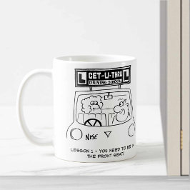 Rijles - Pupil op de verkeerde stoel Koffiemok