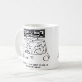 Rijles - Pupil op de verkeerde stoel Koffiemok (Voorkant links)