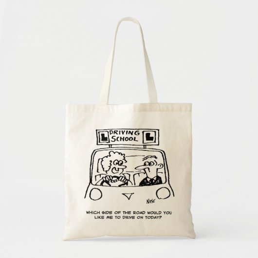 Rijles - Welke kant van de weg? Tote Bag (Voorkant)