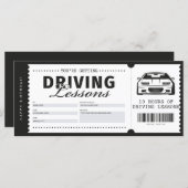 Rijlessen - Ticket Voucher-certificaat (Voorkant / Achterkant)