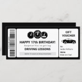 Rijlessen Voucher Sjabloon Cadeaubon (Voorkant / Achterkant)