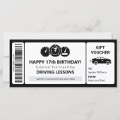 Rijlessen Voucher Sjabloon Cadeaubon (Voorkant)