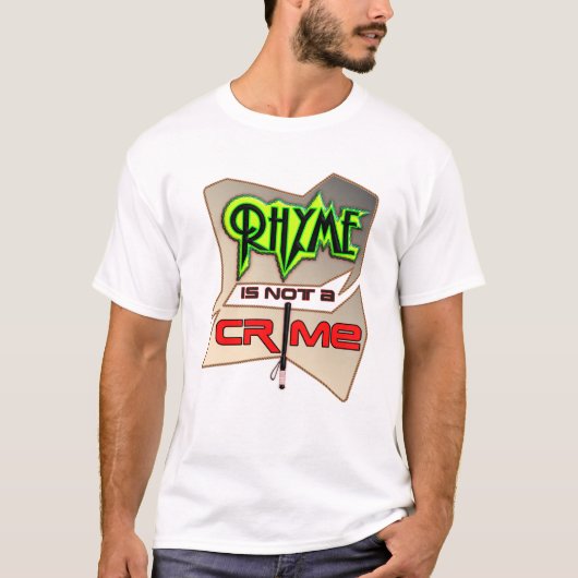 Rijm Is Geen Misdaad T-shirt (Voorkant)