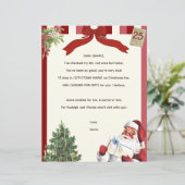  rijmende kerstbrief van Santa's Desk (Staand voorkant)