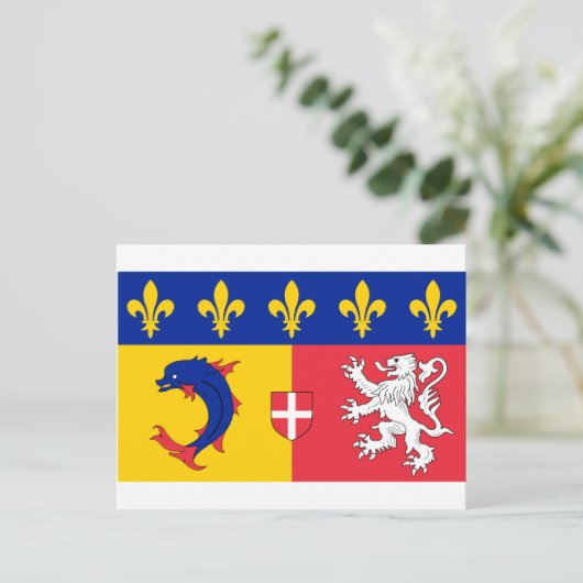 Rijn-Alpes vlag Briefkaart (Staand voorkant)