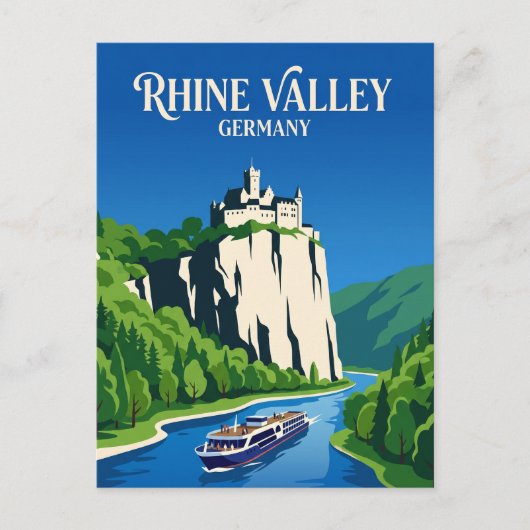 Rijn Duitsland Briefkaart (Voorkant)