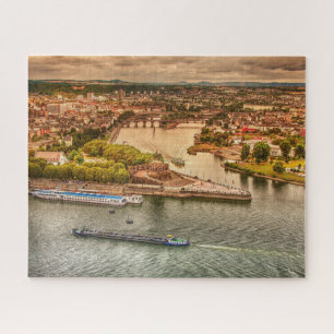 Rijn, Duitsland, prachtig Uitzicht Legpuzzel