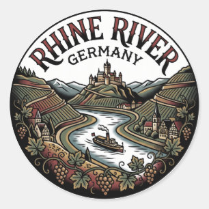 Rijn Duitsland Ronde Sticker
