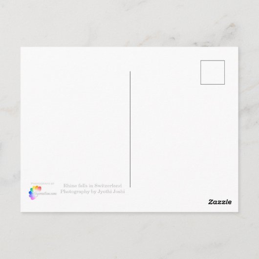 Rijn-herfsten in Zwitserland Briefkaart (Achterkant)