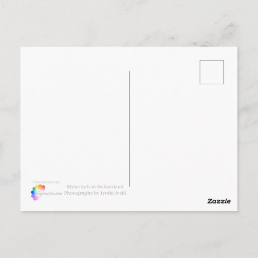 Rijn-herfsten in Zwitserland Briefkaart (Achterkant)
