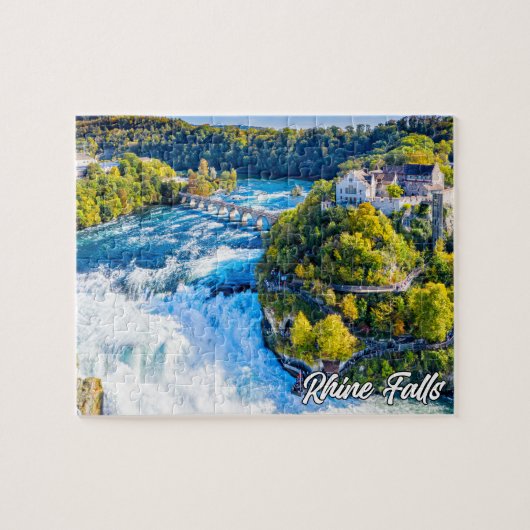 Rijn Herfsten, Schaffhausen, Zwitserland Legpuzzel (Horizontaal)
