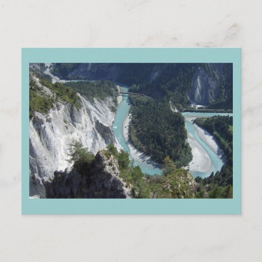 Rijn in de gorge, Graubünden Briefkaart (Voorkant)