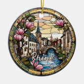 Rijn in Duitsland Keramisch Ornament (Voorkant)