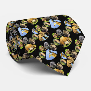 Rijn, olifant, Giraffe Voetafdruk Stropdas