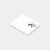 Rijn - Renaissance Style Tekening van een Rhinocer Post-it® Notes (Schuin)