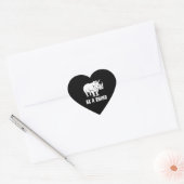 Rijn-Rhinoceros-succescadeau zijn Hart Sticker (Envelop)
