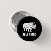 Rijn-Rhinoceros-succescadeau zijn Ronde Button 3,2 Cm (Voorkant /achterkant)