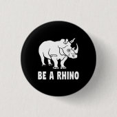 Rijn-Rhinoceros-succescadeau zijn Ronde Button 3,2 Cm (Voorkant)