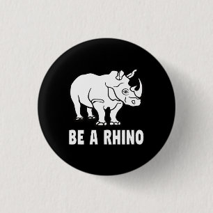 Rijn-Rhinoceros-succescadeau zijn Ronde Button 3,2 Cm