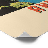 Rijn Rivier Duitsland Vintage Travel Poster (Hoek)