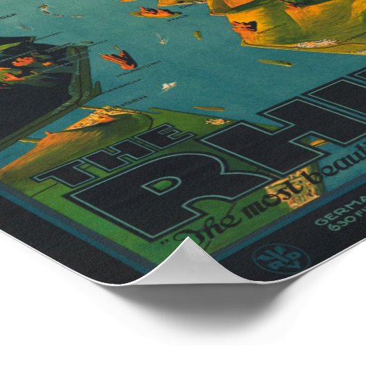 Rijn Rivier Reizen Poster (Hoek)