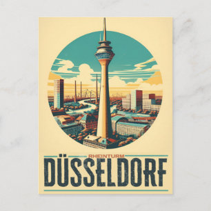 Rijn Toren Düsseldorf Rheinturm Duits cadeau Briefkaart